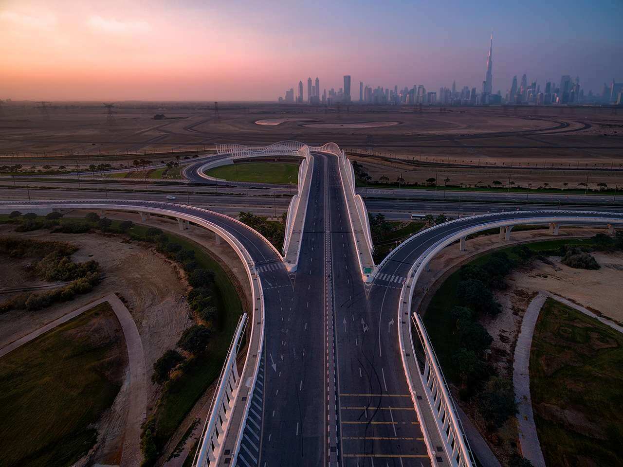 Stock photo of a highway stretching into the distance